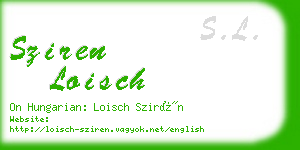 sziren loisch business card
